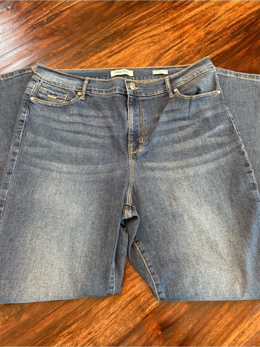 Nine West Cigarette High Rise Skinny Jeans Size 12 Medium Wash